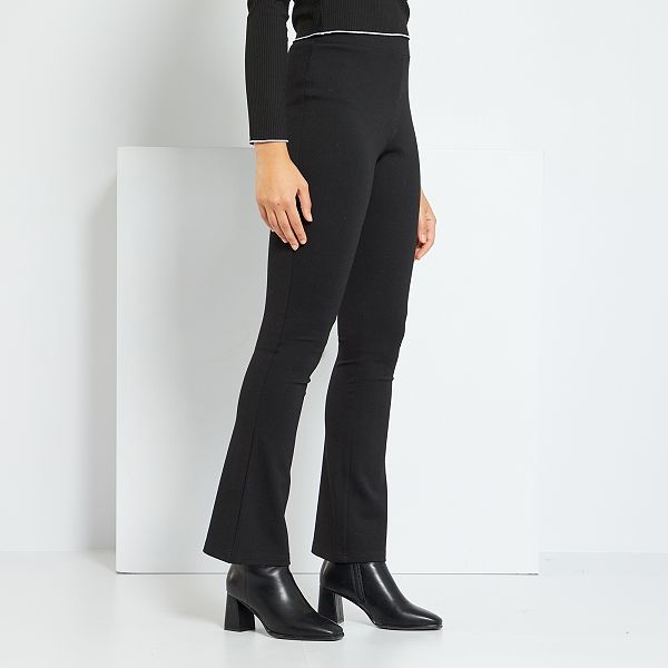 Pantalón flare en tejido de punto