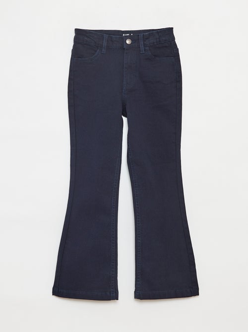 Pantalón flare de sarga con cintura ajustable - Kiabi