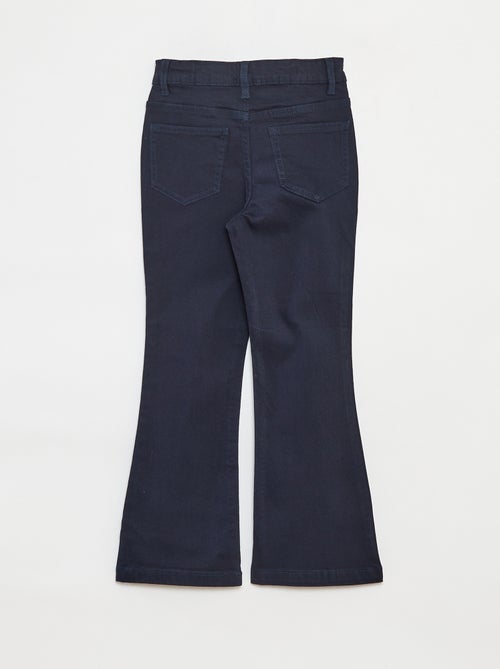Pantalón flare de sarga con cintura ajustable - Kiabi