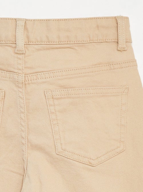 Pantalón flare de sarga con cintura ajustable - Kiabi