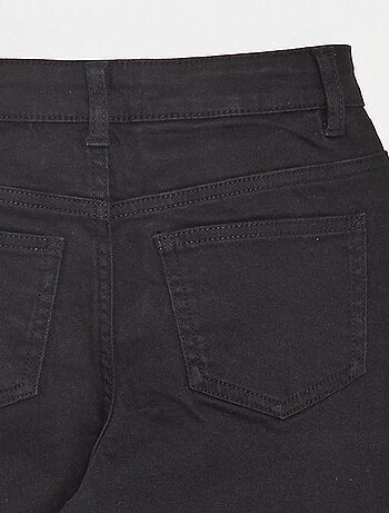 Pantalón flare de sarga con cintura ajustable