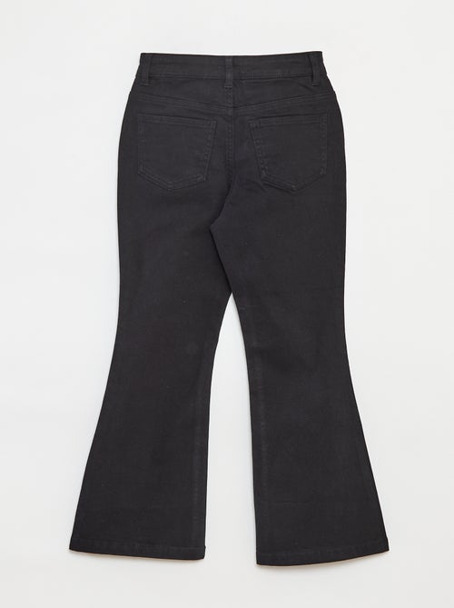 Pantalón flare de sarga con cintura ajustable - Kiabi