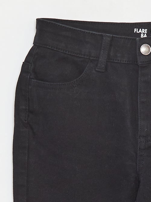 Pantalón flare de sarga con cintura ajustable - Kiabi