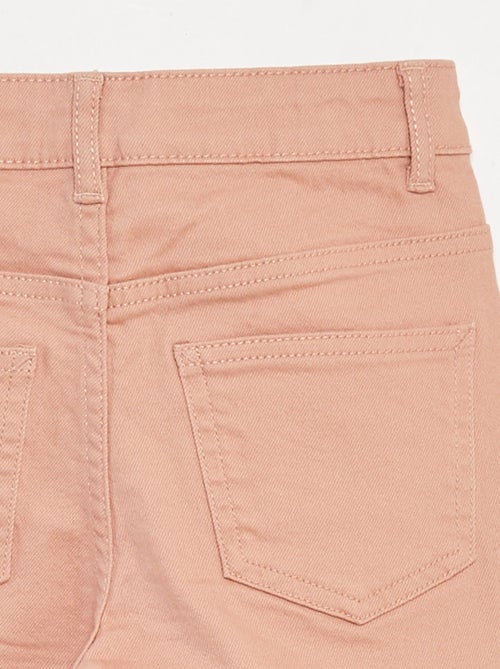 Pantalón flare de sarga con cintura ajustable - Kiabi