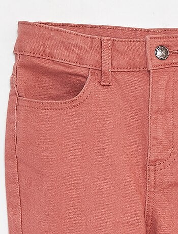 Pantalón flare de sarga con cintura ajustable