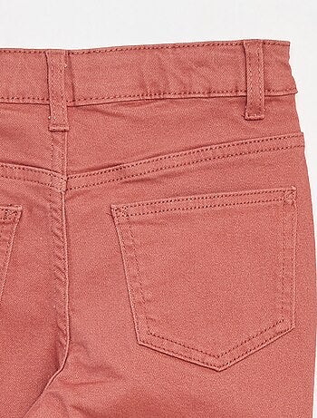 Pantalón flare de sarga con cintura ajustable