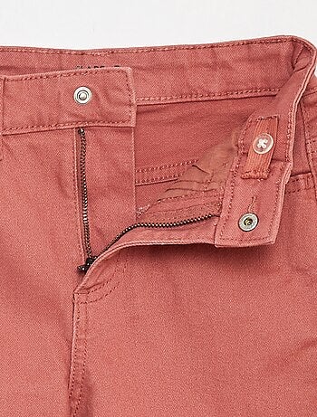 Pantalón flare de sarga con cintura ajustable
