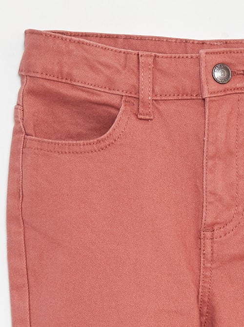 Pantalón flare de sarga con cintura ajustable - Kiabi
