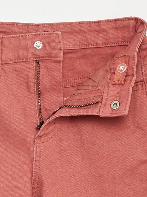 Pantalón flare de sarga con cintura ajustable - Kiabi