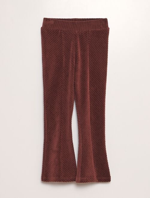 Pantalón flare de terciopelo - Kiabi