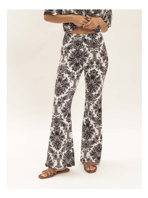 Pantalón flare estampado EDARZINE - Kiabi