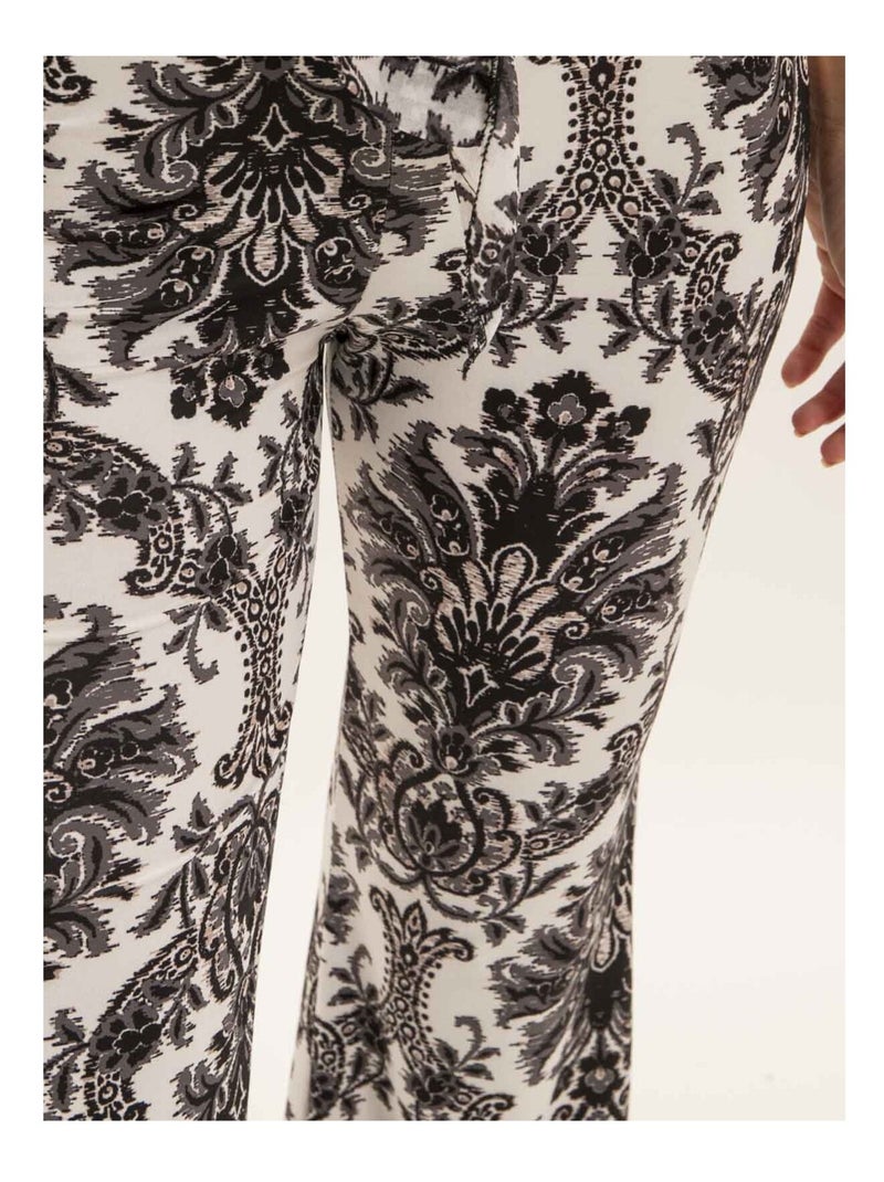 Pantalón flare estampado EDARZINE Negro - Kiabi