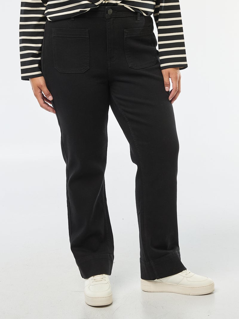 Pantalón flare Negro - Kiabi