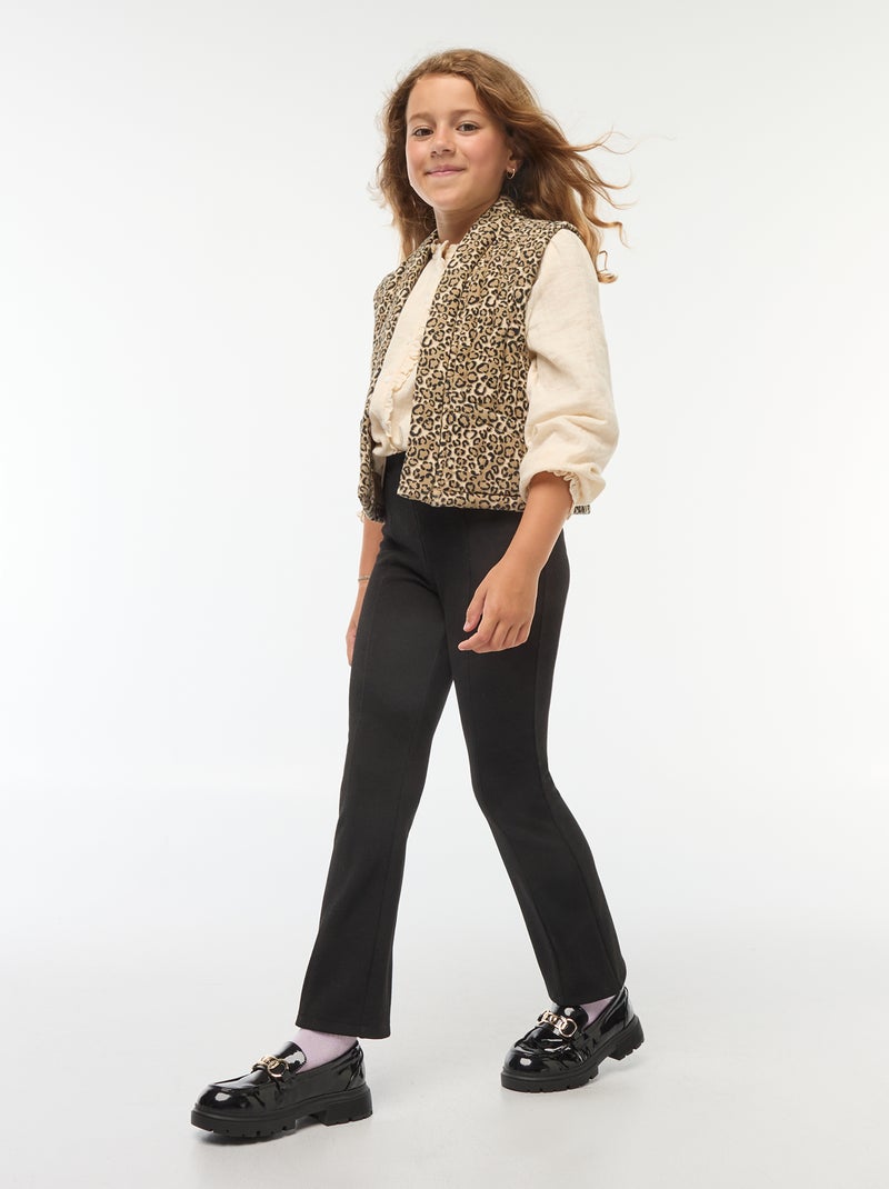 Pantalón flare negro - Kiabi