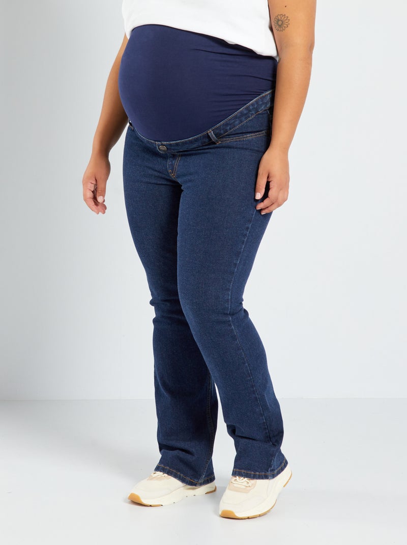 Pantalón flare premamá AZUL - Kiabi