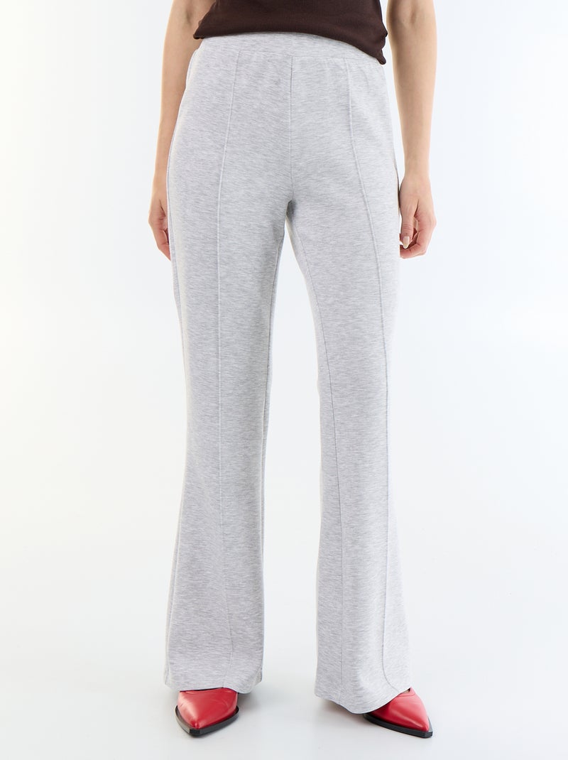 Pantalón flare suave Gris - Kiabi