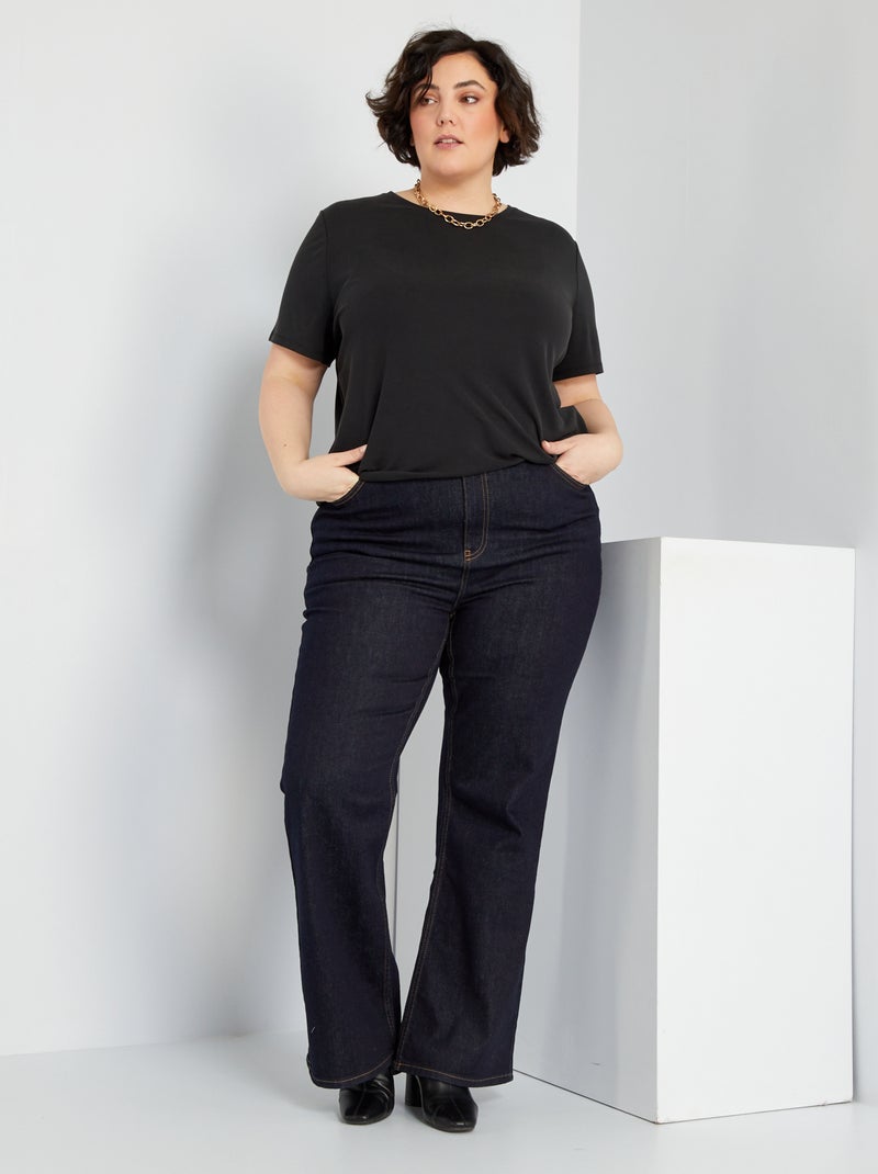 Pantalón flare vaquero - 28L AZUL - Kiabi