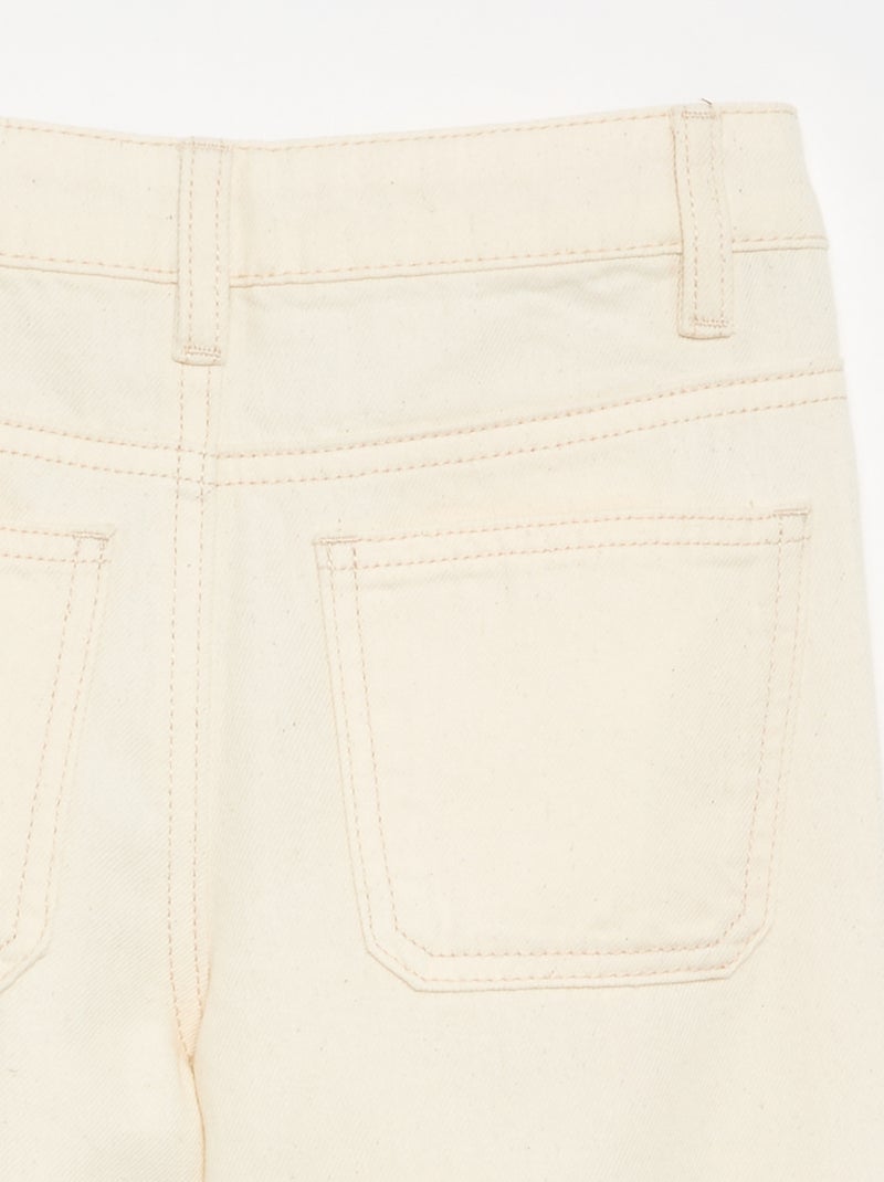 Pantalón flare vaquero Blanco - Kiabi