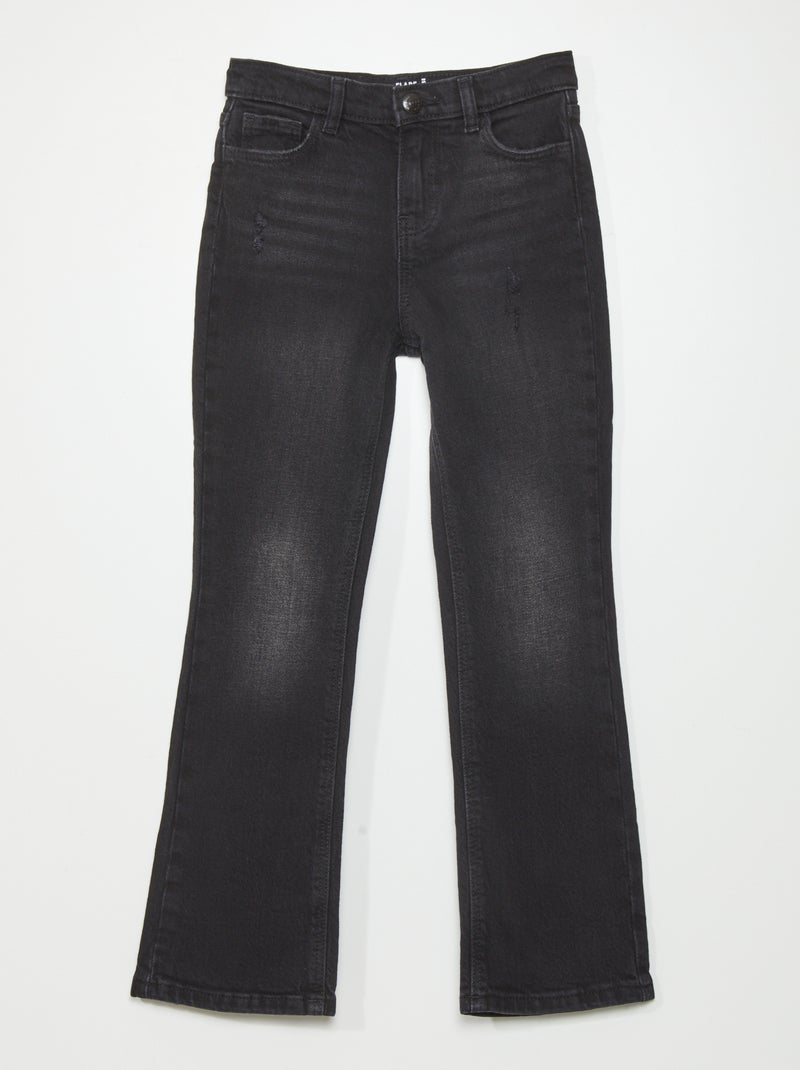 Pantalón flare vaquero NEGRO - Kiabi