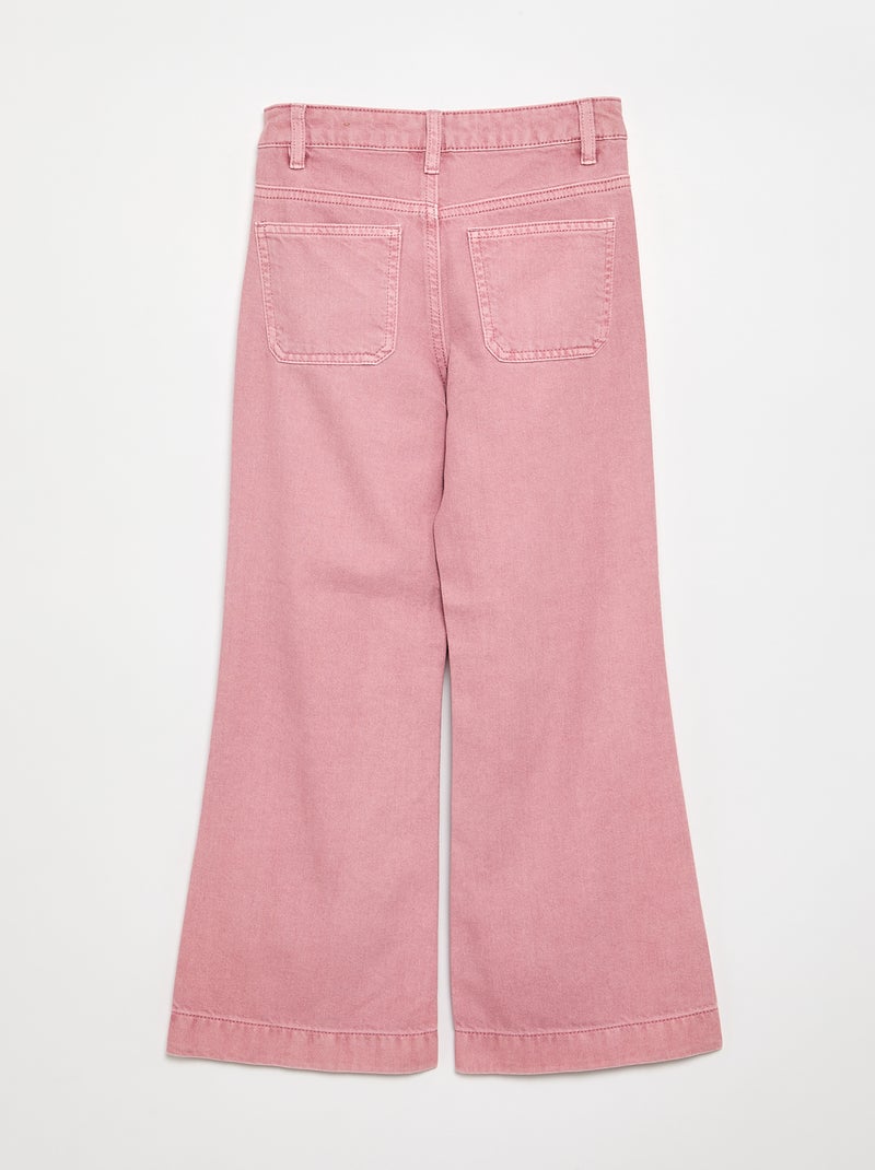 Pantalón flare vaquero Rosa - Kiabi