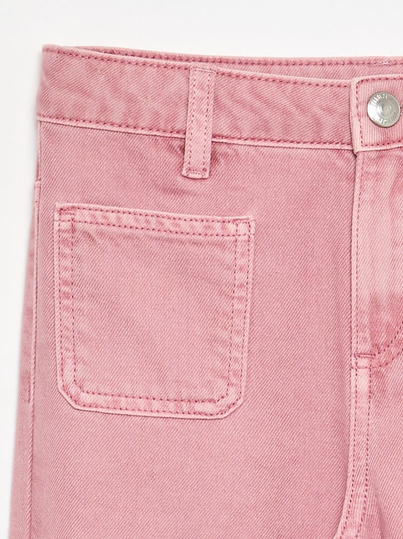 Pantalón flare vaquero Rosa - Kiabi
