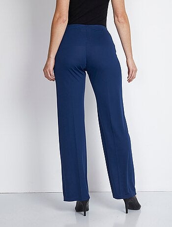 Pantalón fluido acampanado con cintura elástica - Afibel