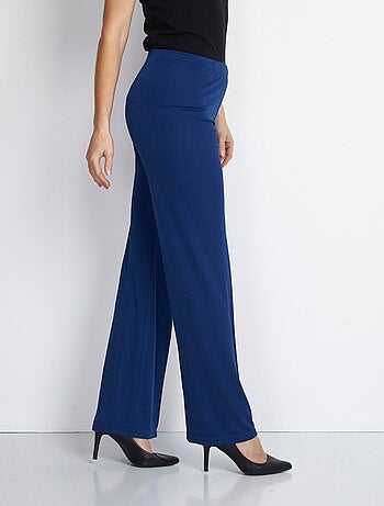 Pantalón fluido acampanado con cintura elástica - Afibel
