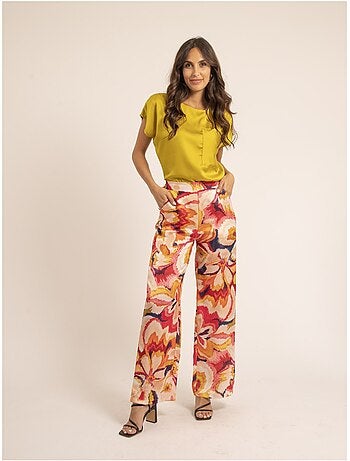 Pantalón fluido con motivos ECRINE