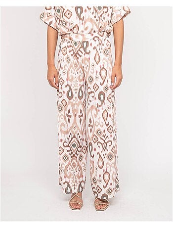 Pantalón fluido con motivos ENOLIA