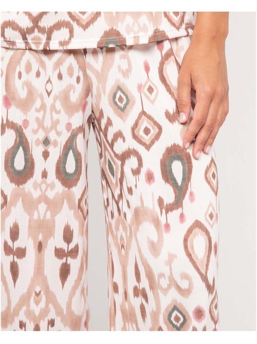 Pantalón fluido con motivos ENOLIA - Kiabi Pantalón fluido con motivos ENOLIA - Kiabi