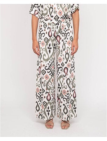 Pantalón fluido con motivos ENOLIA