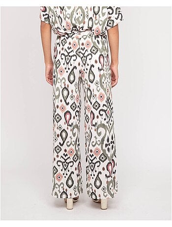 Pantalón fluido con motivos ENOLIA