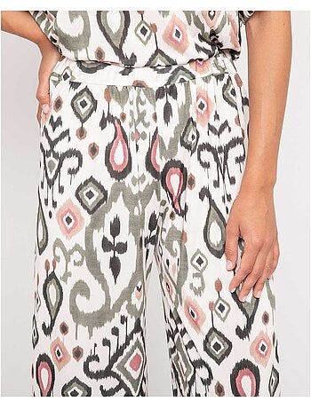 Pantalón fluido con motivos ENOLIA