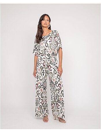 Pantalón fluido con motivos ENOLIA