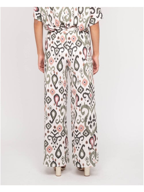 Pantalón fluido con motivos ENOLIA - Kiabi Pantalón fluido con motivos ENOLIA - Kiabi