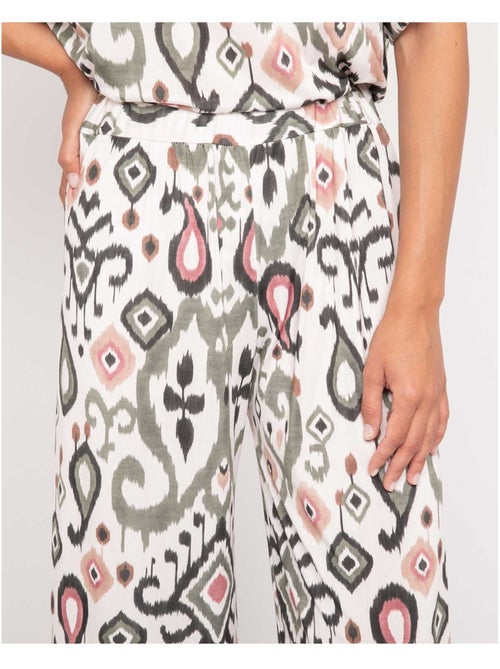 Pantalón fluido con motivos ENOLIA - Kiabi Pantalón fluido con motivos ENOLIA - Kiabi