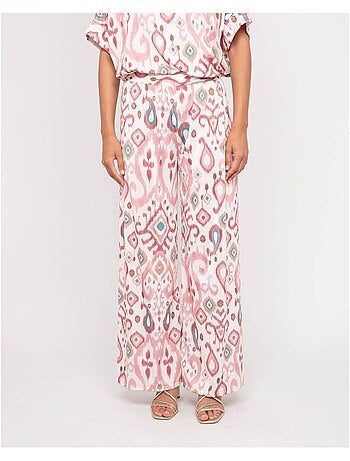 Pantalón fluido con motivos ENOLIA