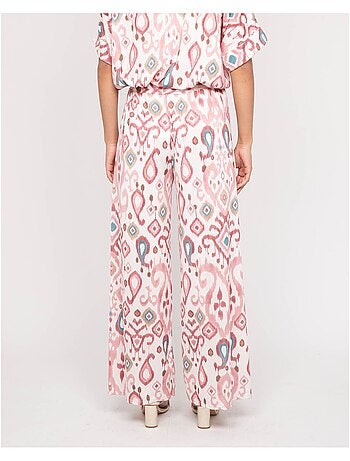 Pantalón fluido con motivos ENOLIA