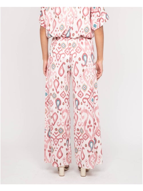 Pantalón fluido con motivos ENOLIA - Kiabi Pantalón fluido con motivos ENOLIA - Kiabi