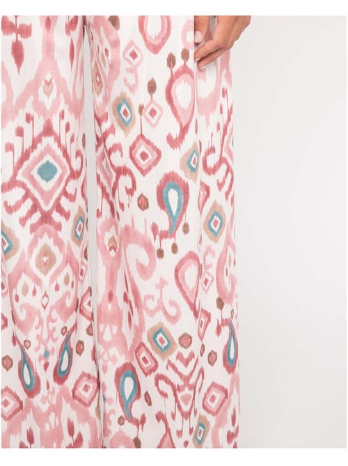 Pantalón fluido con motivos ENOLIA - Kiabi Pantalón fluido con motivos ENOLIA - Kiabi