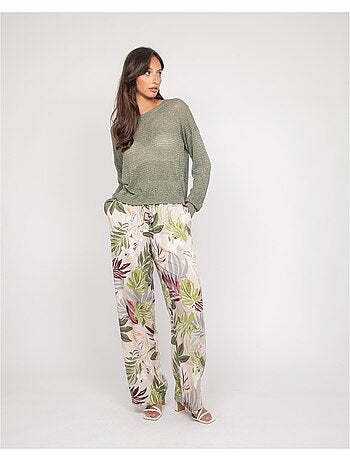Pantalón fluido con motivos ETIANA