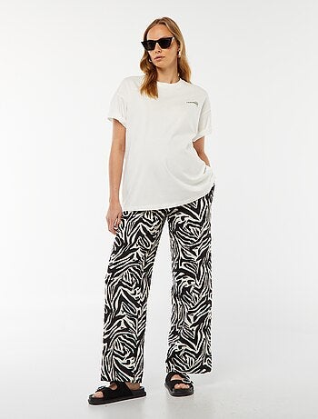 Pantalón fluido de cebra 'Only Maternity'