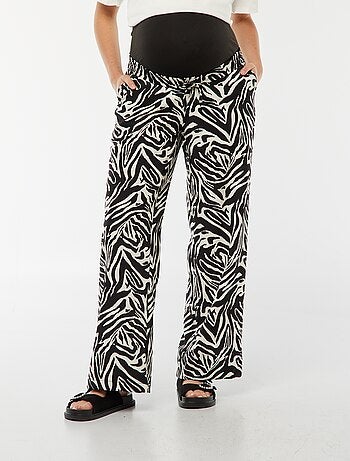 Pantalón fluido de cebra 'Only Maternity'