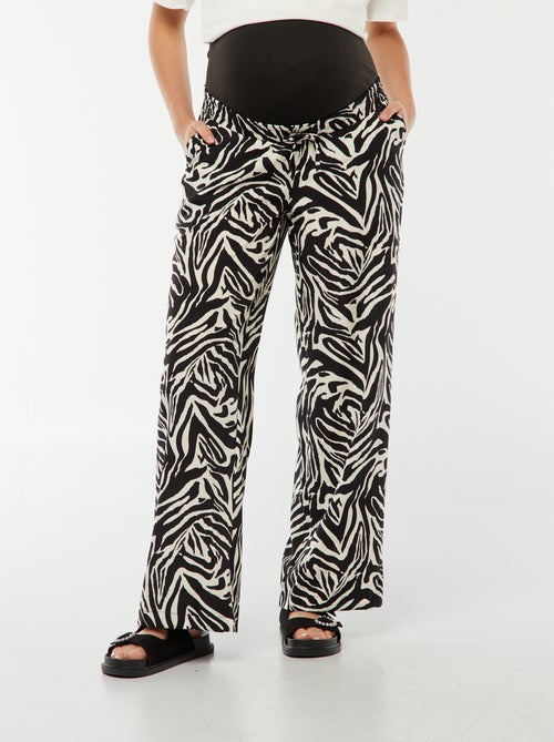 Pantalón fluido de cebra 'Only Maternity' - Kiabi