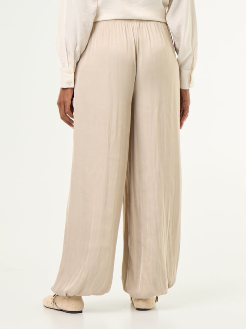 Pantalón fluido de corte globo - Kiabi
