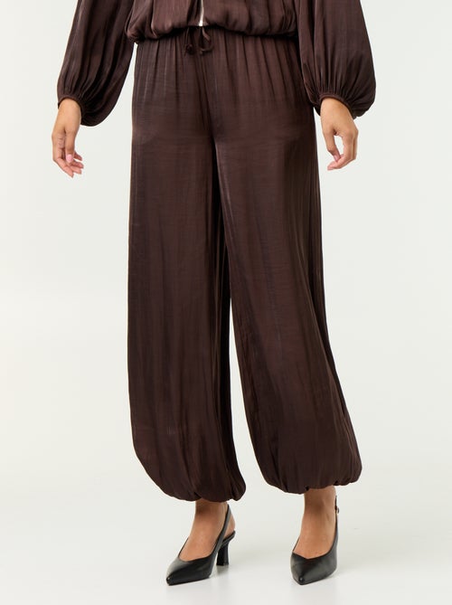 Pantalón fluido de corte globo - Kiabi
