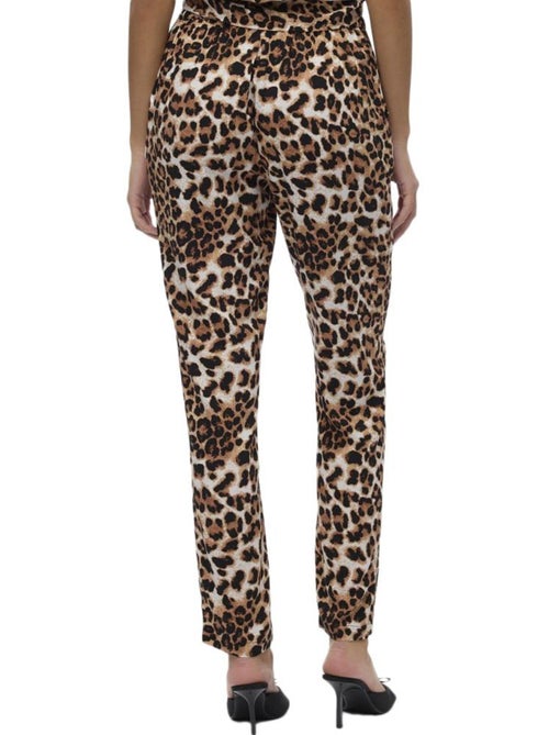 Pantalón Fluido de Leopardo para Mujer Vero Moda - Kiabi Pantalón Fluido de Leopardo para Mujer Vero Moda - Kiabi