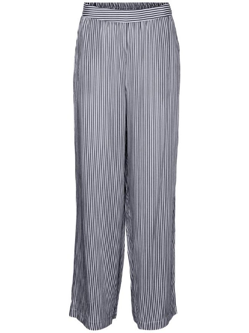 Pantalón Fluido de Rayas para Mujer Vero Moda Blanco - Kiabi