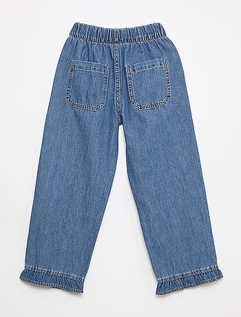 Pantalón fluido efecto jean