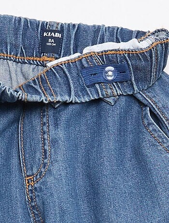 Pantalón fluido efecto jean